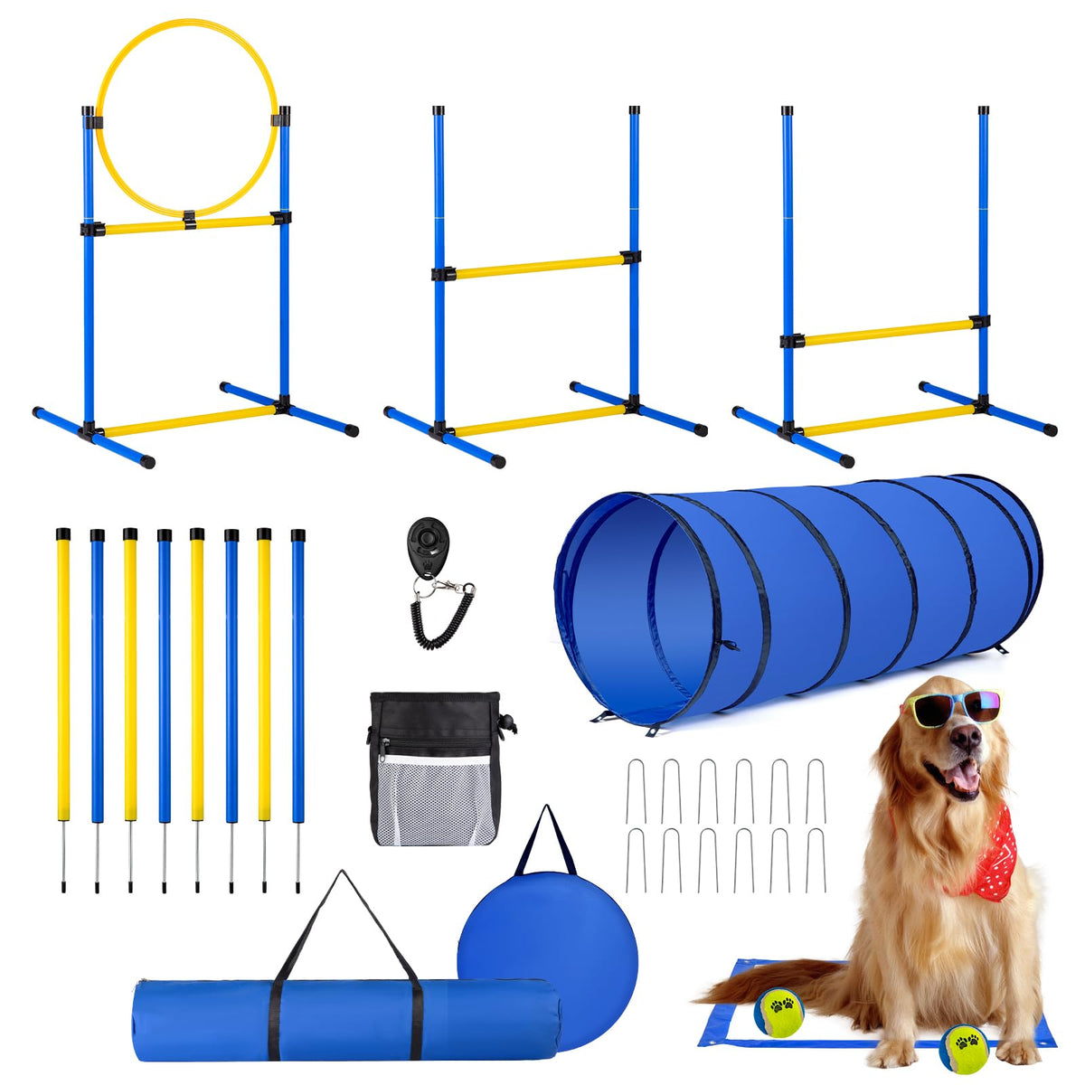 Parcours agilite chien Jardin by JRUICFDY pour stimulation physique et jeu en extérieur