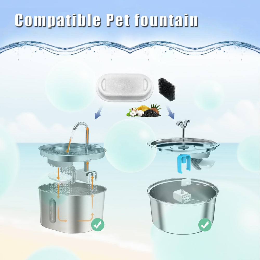 Jsjyuan fontaine-chat 74oz-filtre: eau fraîche pour chats gourmands