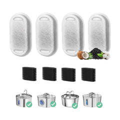 Jsjyuan fontaine-chat pack4 filtre-triple: eau plus propre pour votre chat