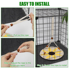 Hamac Jspupifip réptile accroche métallique pour installation simple.