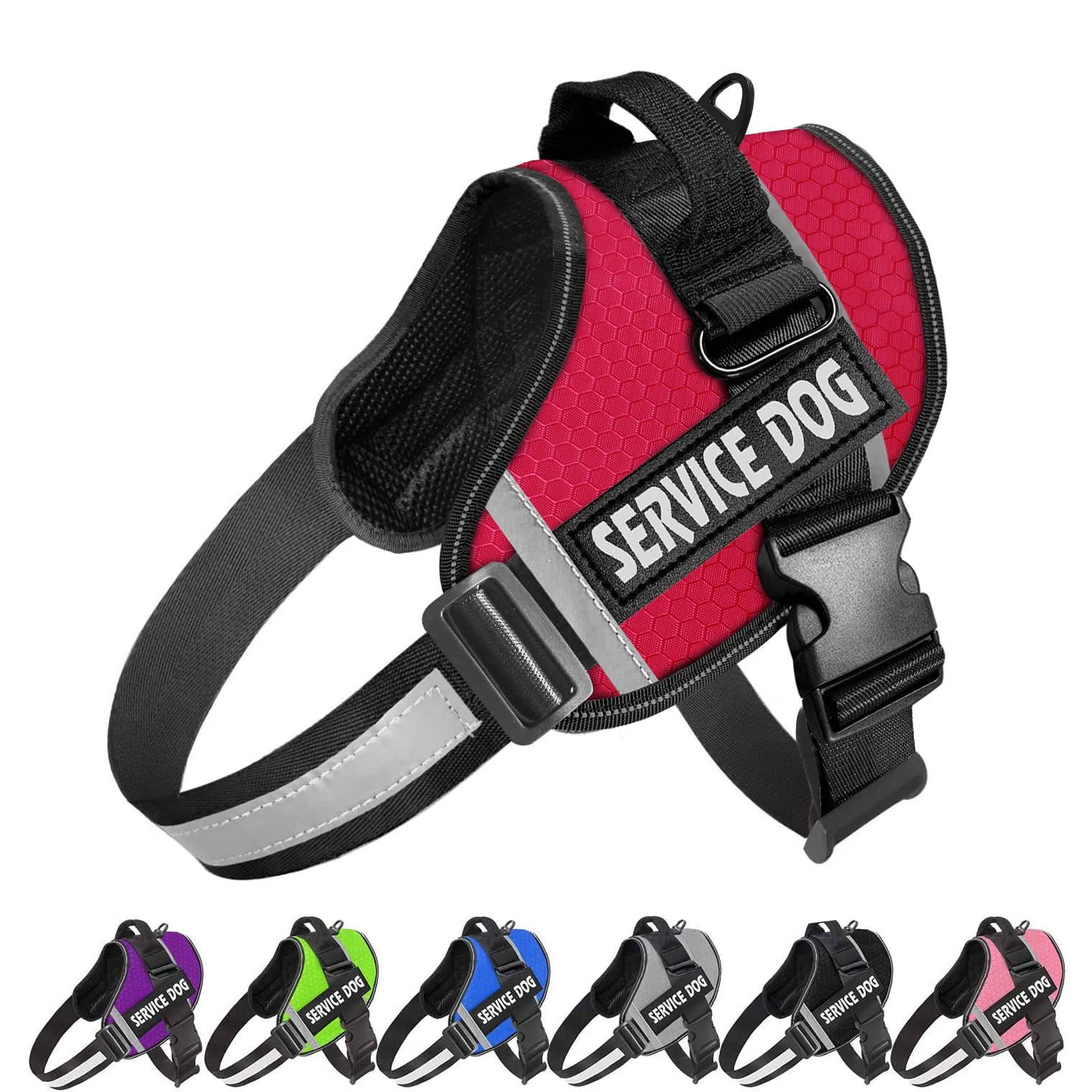 Harnais JSXD pour chien sans traction avec poignée, pour des promenades maîtrisées.