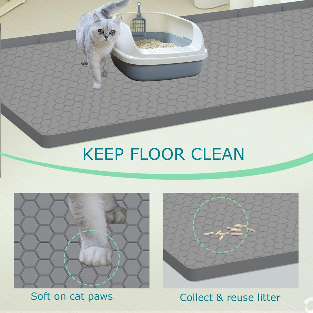 Tapis silicone antidérapant JSXZWOO pour litière, évite les glissades.
