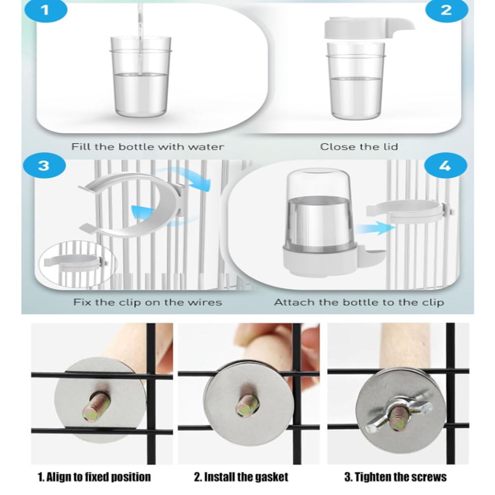 Portes d'accès JTACHIONG faciles à utiliser avec bols inclus.