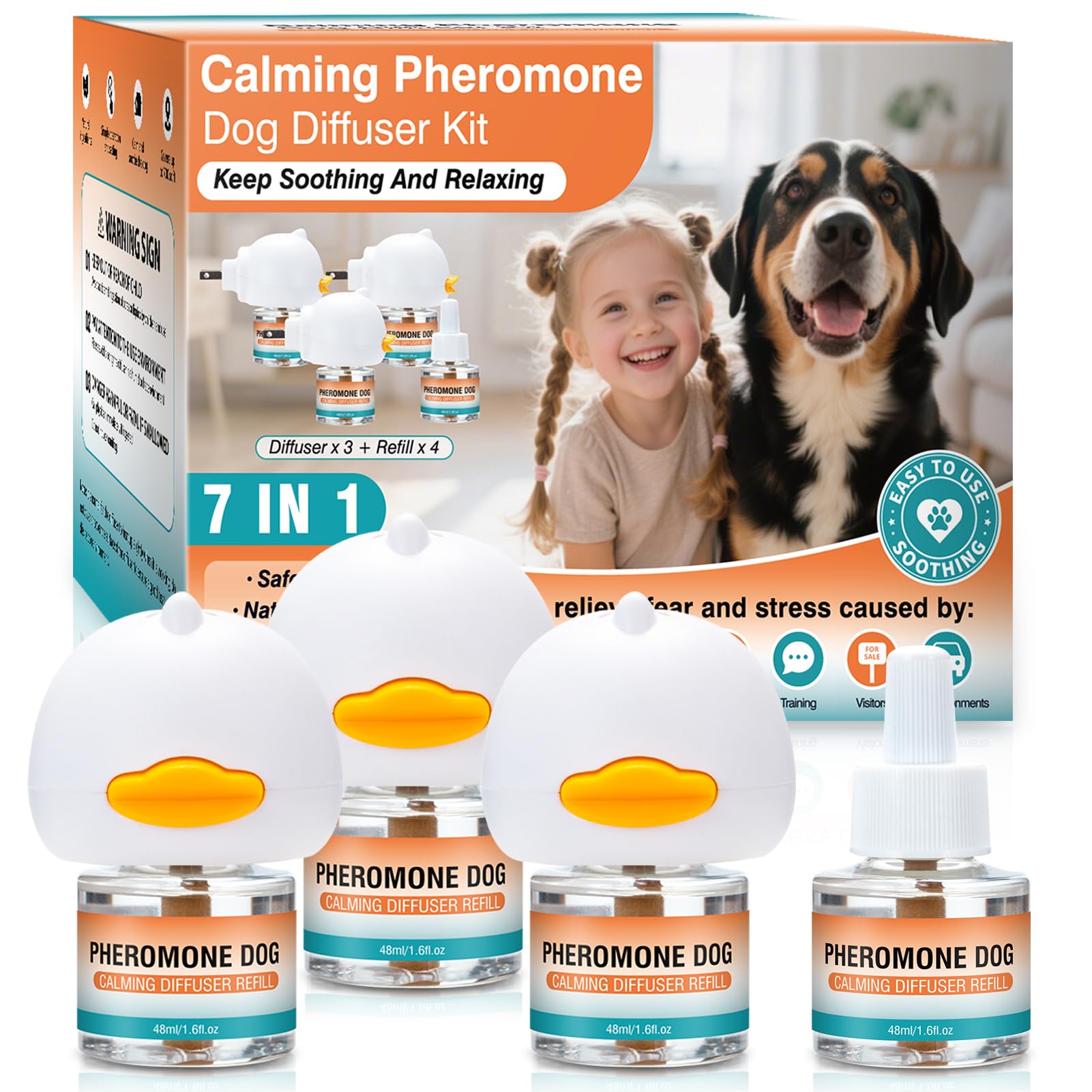 Diffuseur JTEWZX pour chiens, diffusion calmante et réduction possible du stress quotidien.