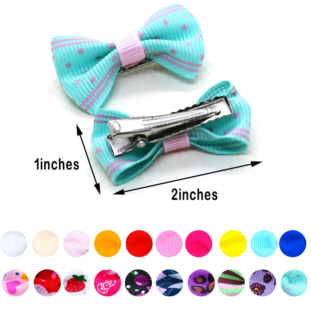 JUCCPUL noeud-cheveux chien 2pouces bleu, ajoute une touche colorée lors des promenades.