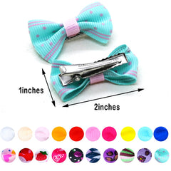 JUCCPUL noeud-cheveux chien 2pouces bleu, ajoute une touche colorée lors des promenades.