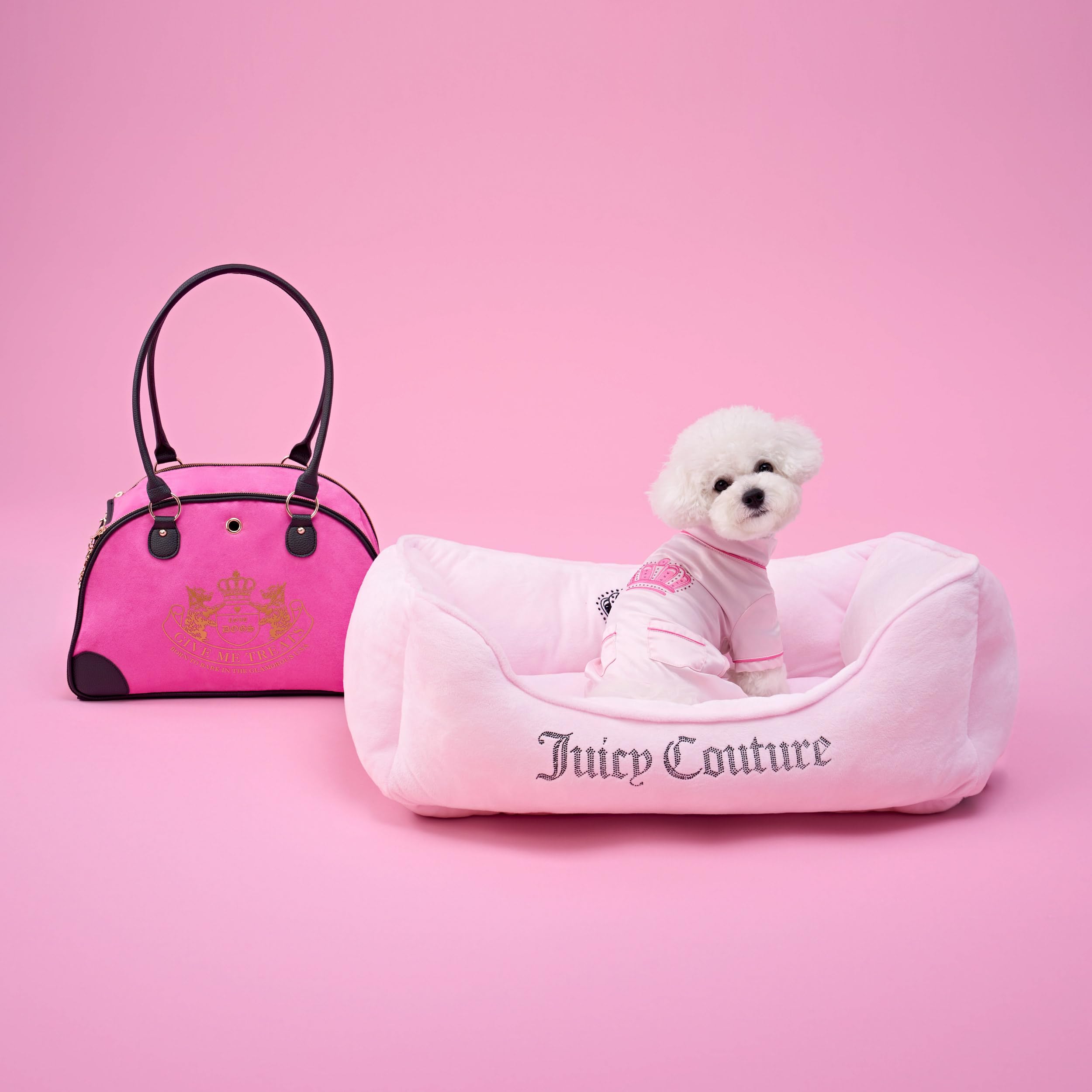 Pyjama satin Juicy Couture pour chat rose — entretien facile à la main