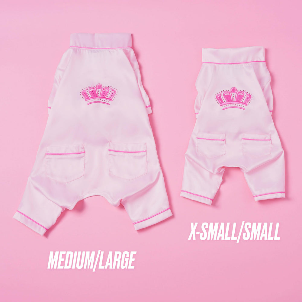 Pyjama satin Juicy Couture pour chat rose — poches pratiques