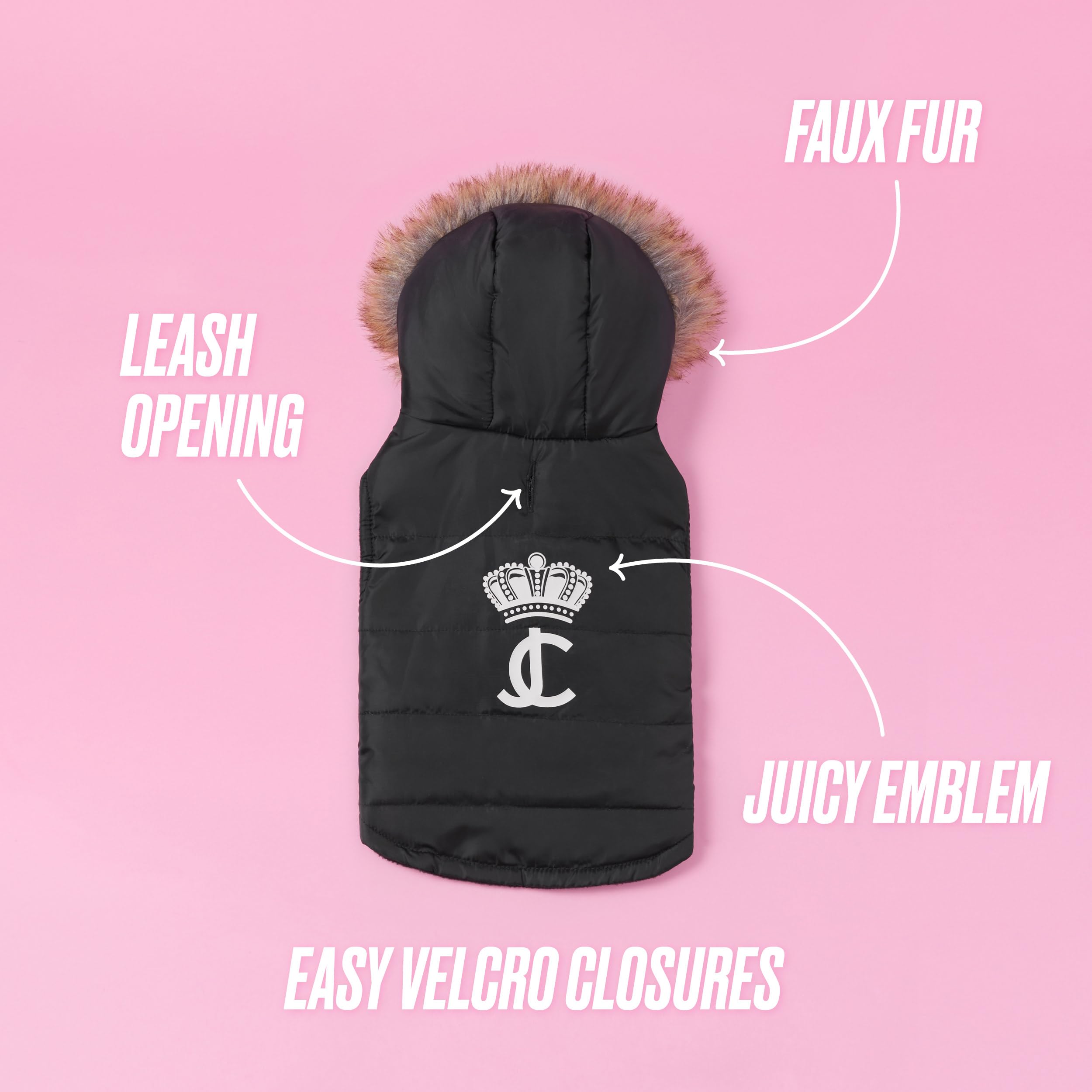 Juicy Couture fermeture simple, vêtement pratique pour animaux.