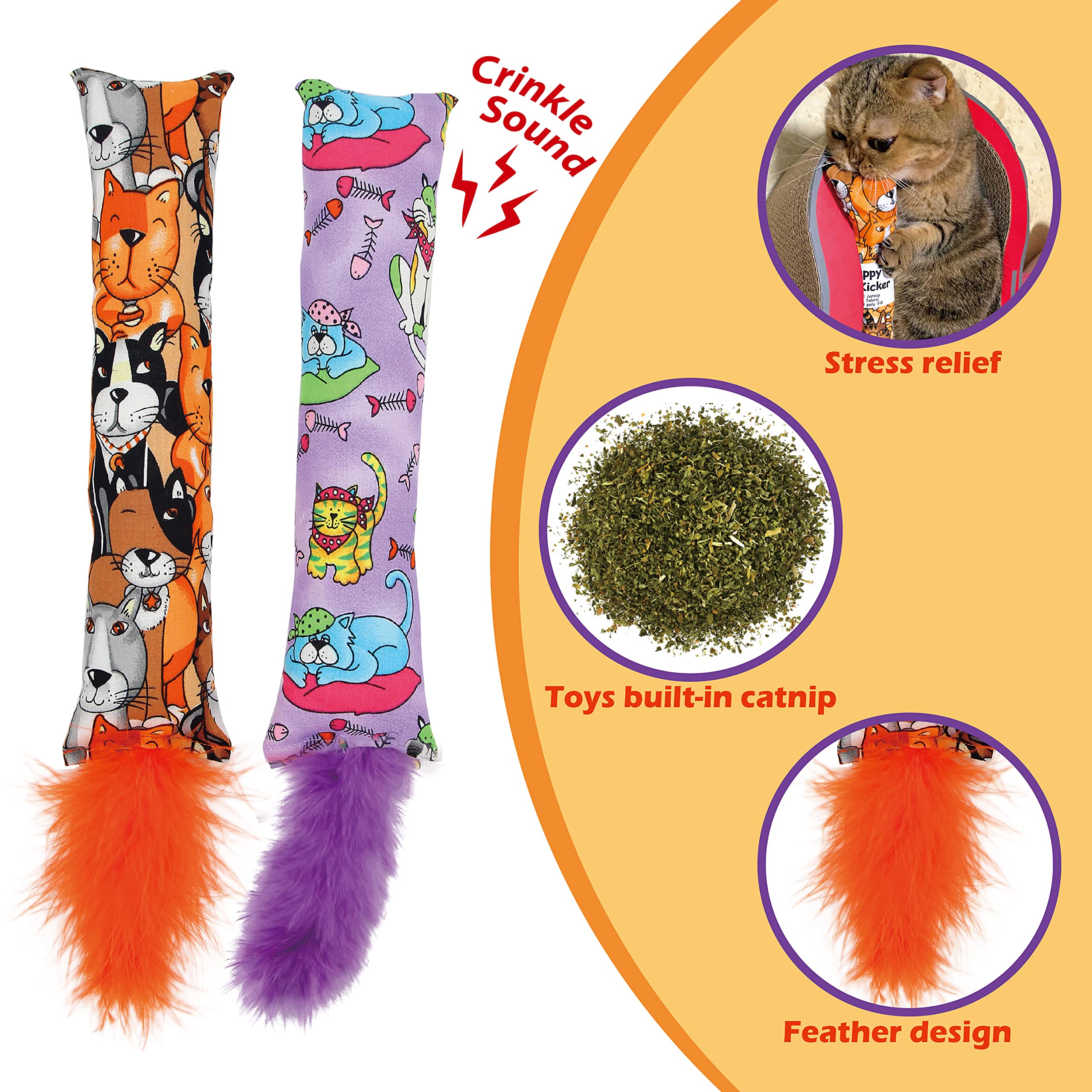 Jouet Jumpaws en cataire, texture froissée pour intrigue durable