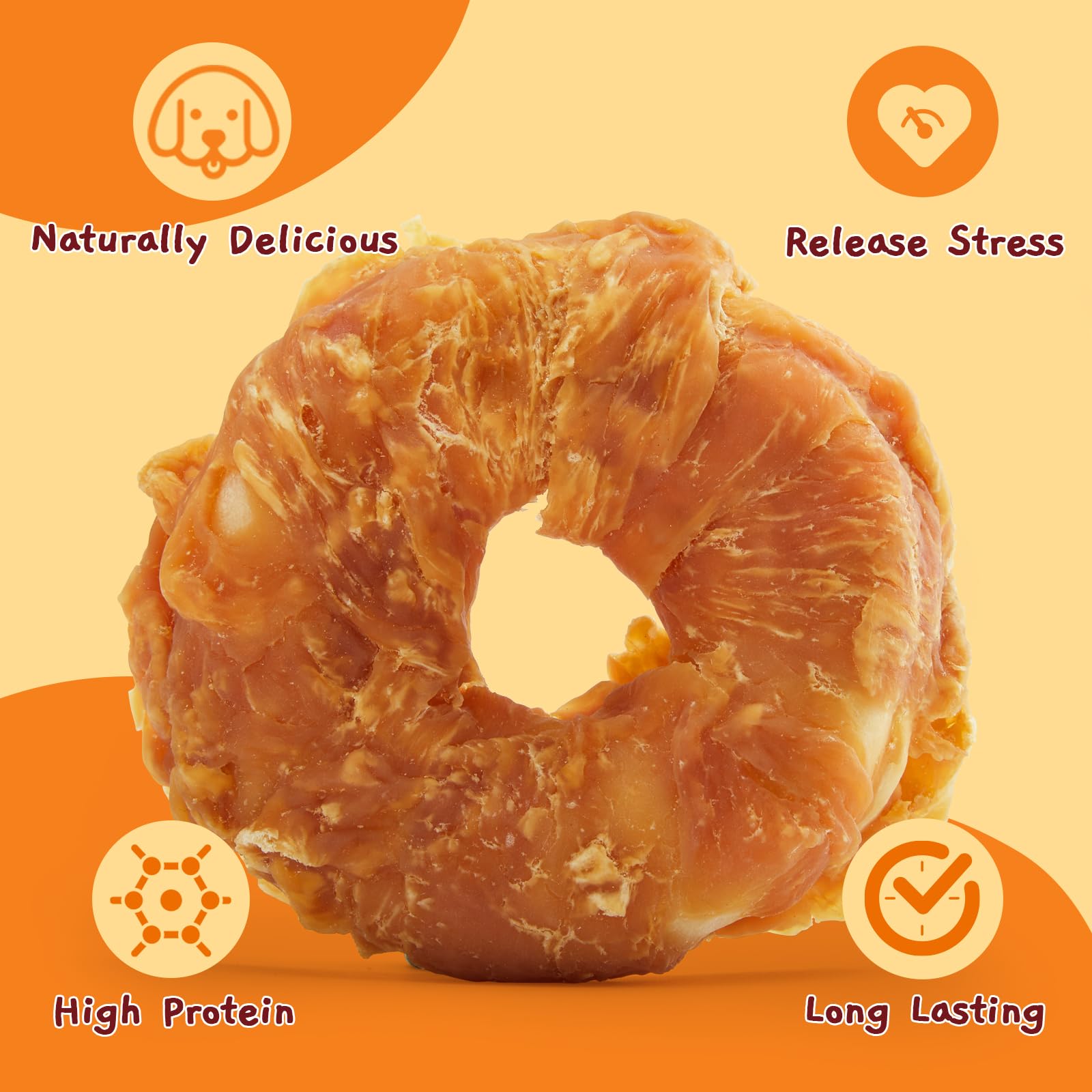 Donuts cuir brut enrobés poulet Jungle Calling, texture croquante