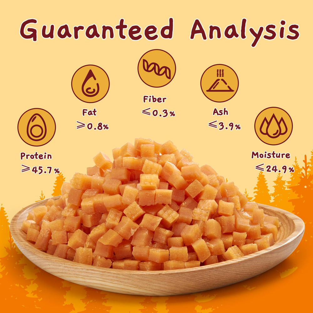 Friandises Jungle Calling au poulet adaptées aux petits chiens et chats.