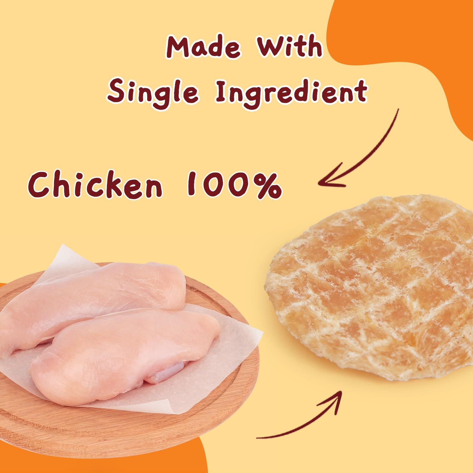 Jungle Calling ingrédient unique poulet: collation simple et naturelle pour chien.