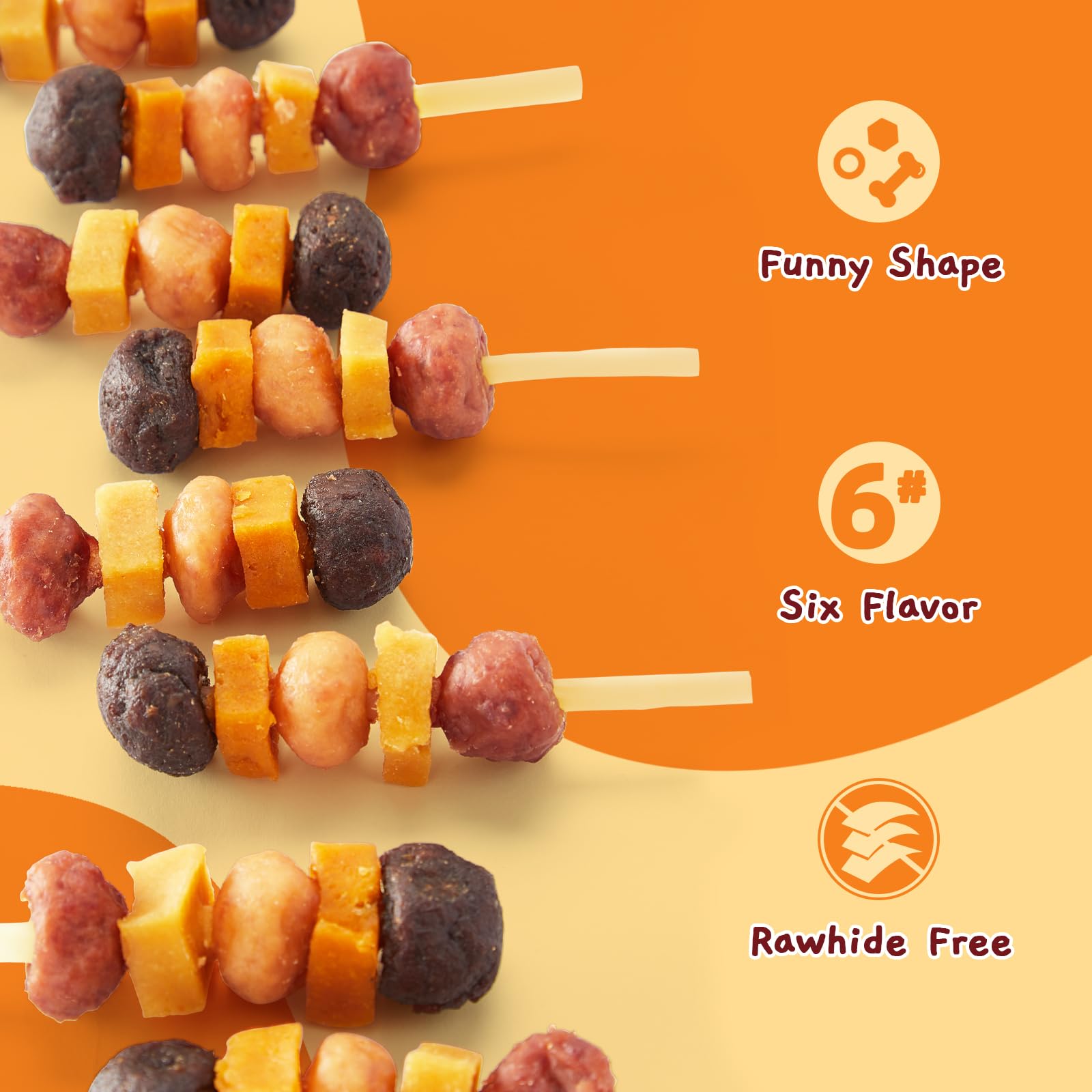 Friandise Kabob Jungle Calling canard cabillaud, saveur variée pour chiens gourmands.