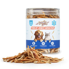 Friandises Jungle Calling: poissons lyophilisés en emballage refermable pour une fraîcheur durable.
