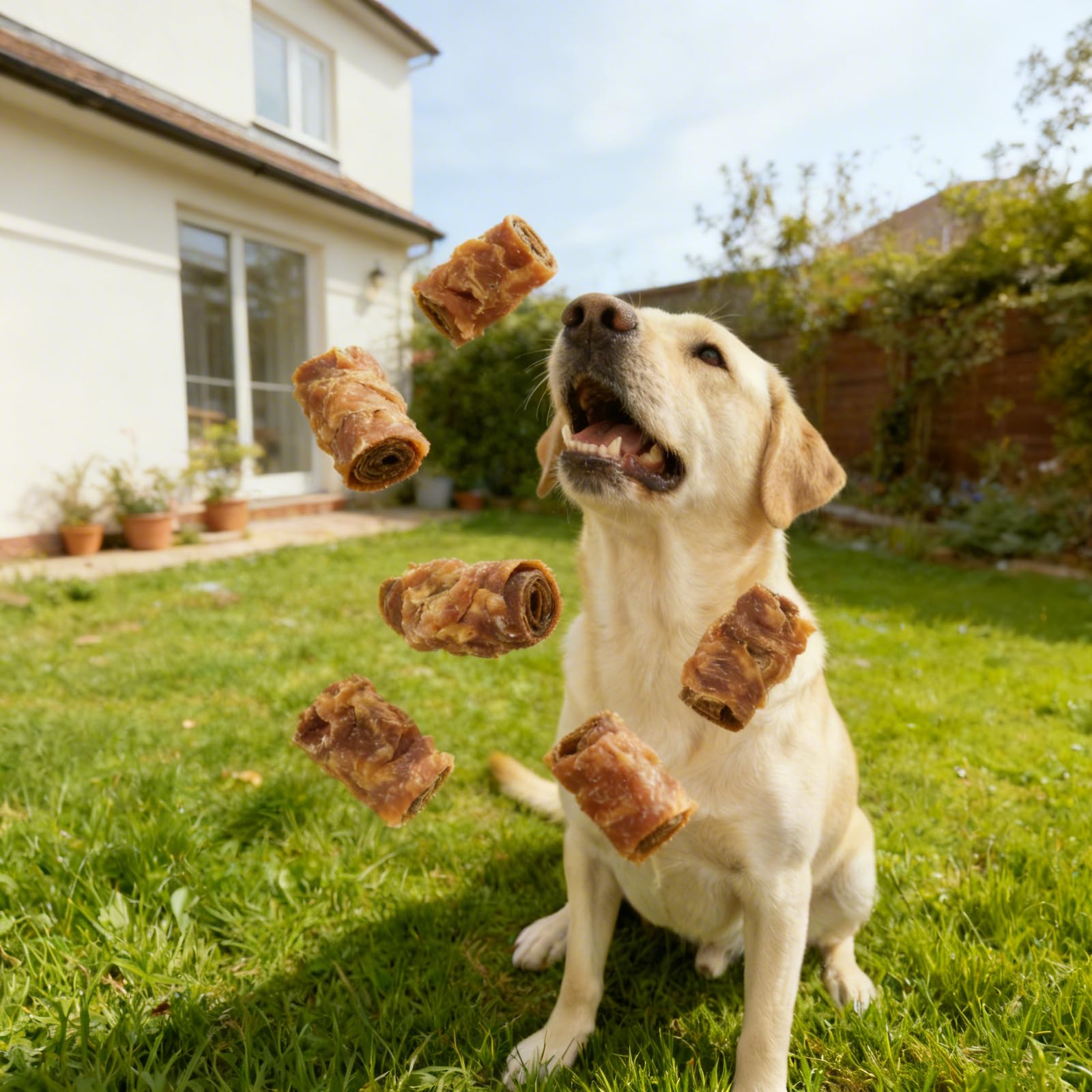 Rouleaux Jungle Calling saveur beurre d'arachide, snack pour chien gourmand.