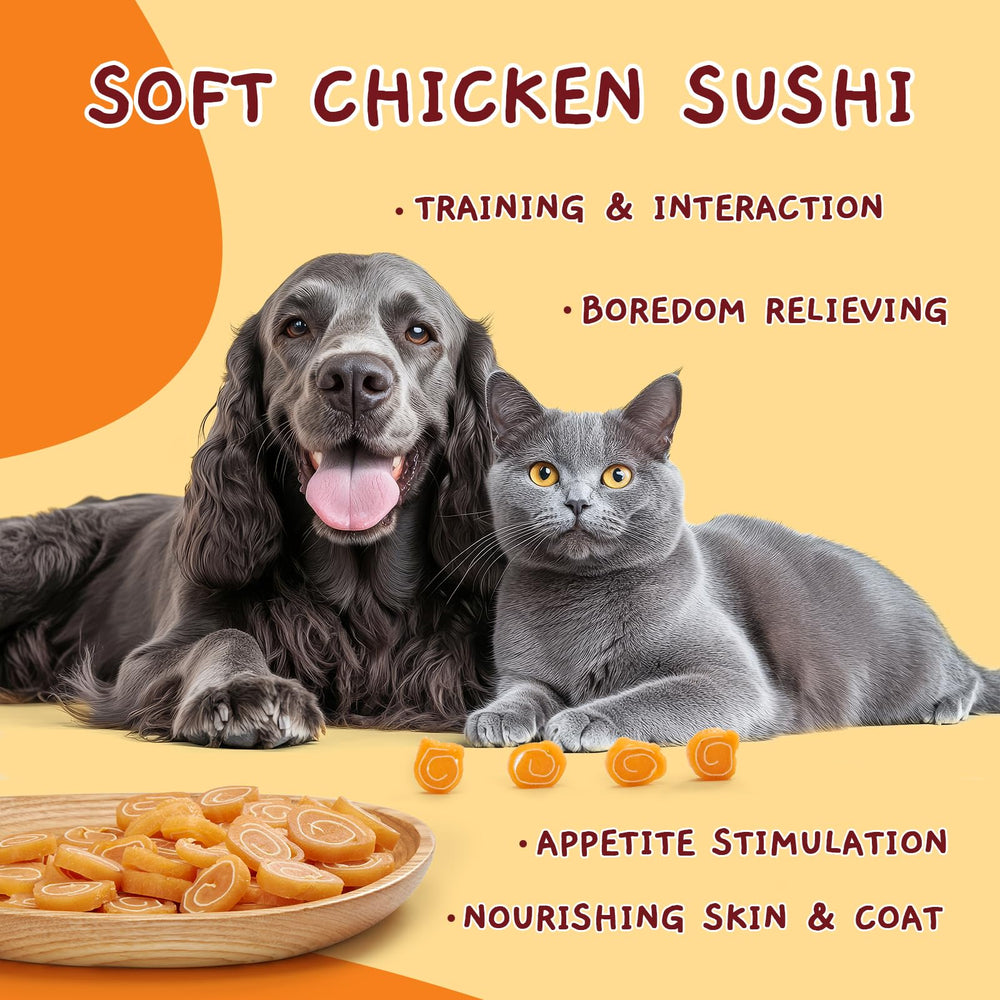 Jungle Calling sushi-poulet-morue, énergie métabolisable 3450 kcal/kg.
