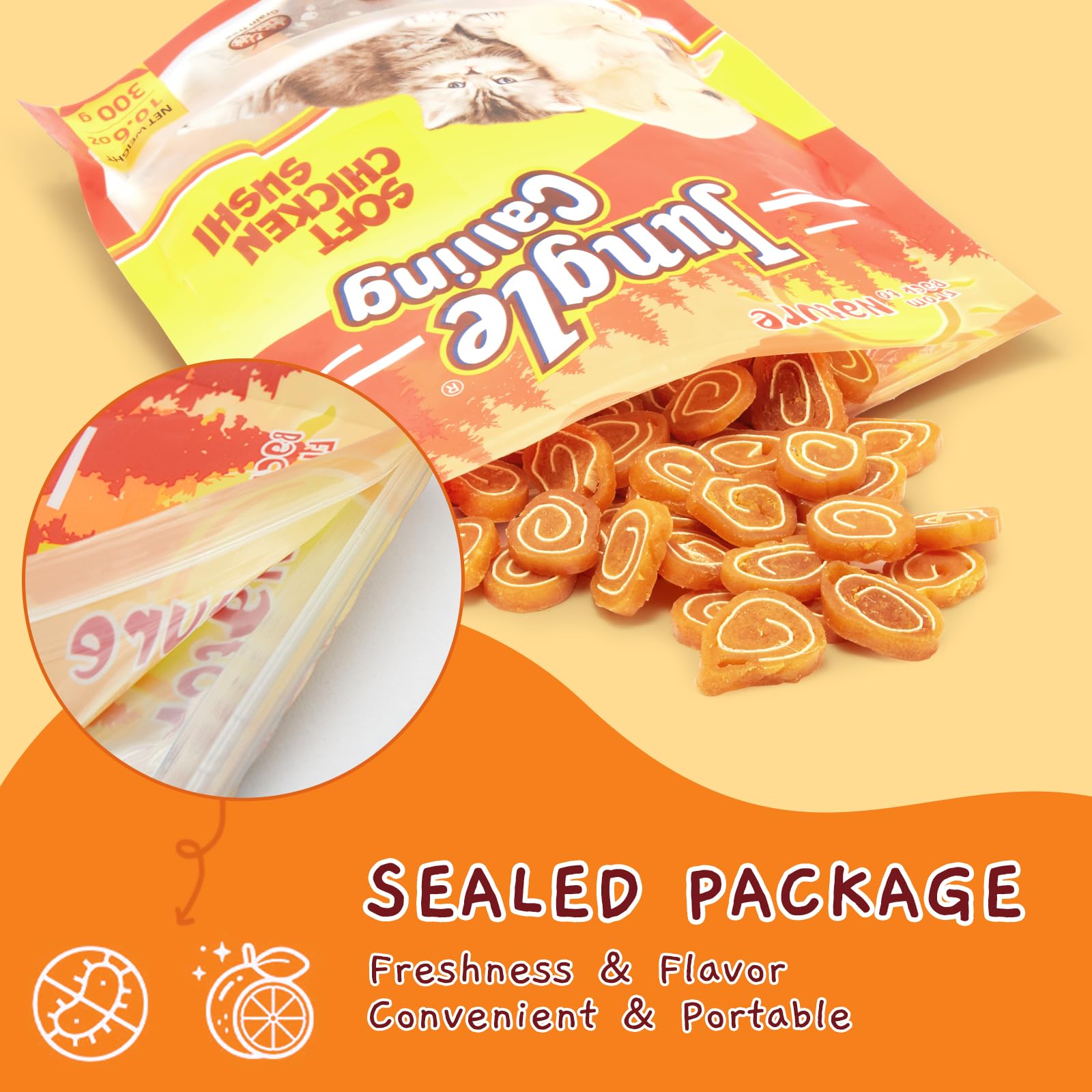 Jungle Calling sushi-poulet-morue saveur authentique et texture tendre.