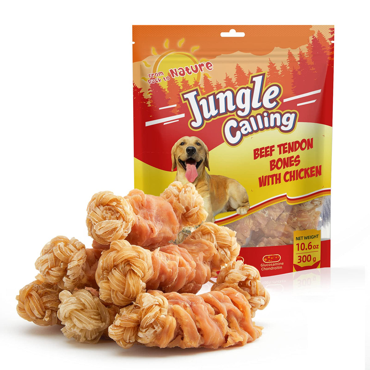 Jungle Calling Tendons de bœuf : friandise durable pour sessions de mastication prolongées