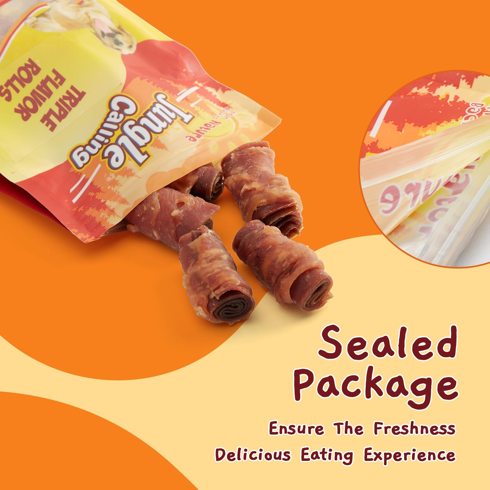 Jungle Calling Triple Flavor Rolls énergie métabolisable élevée pour soutenir l90activité canine.