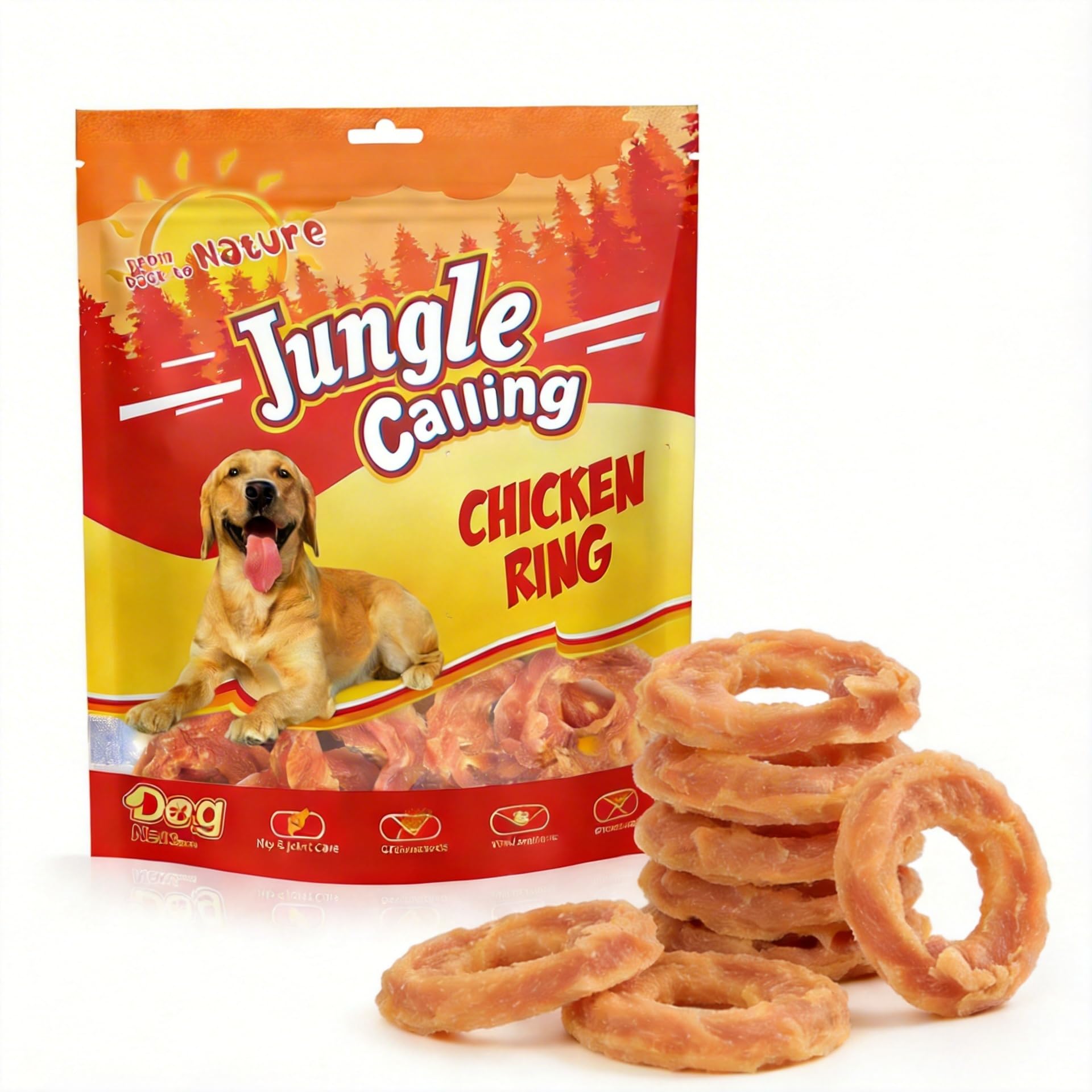 Jungle Calling bâtonnets poulet chien : récompense savoureuse pour l'entraînement.