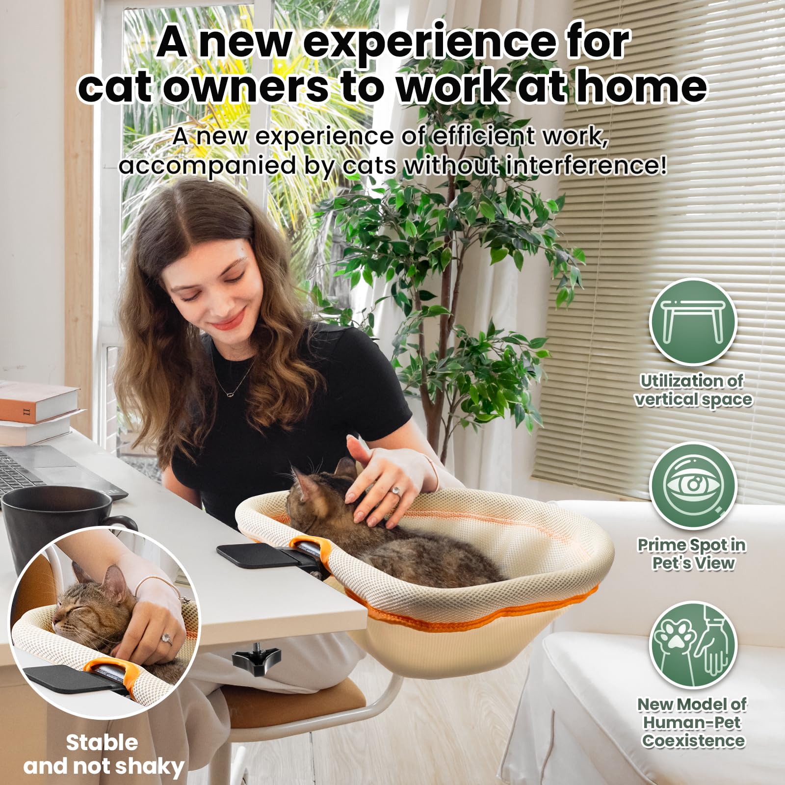 JUNSPOW design-creux-chat-dodo: cocon sécurisé pour le repos.