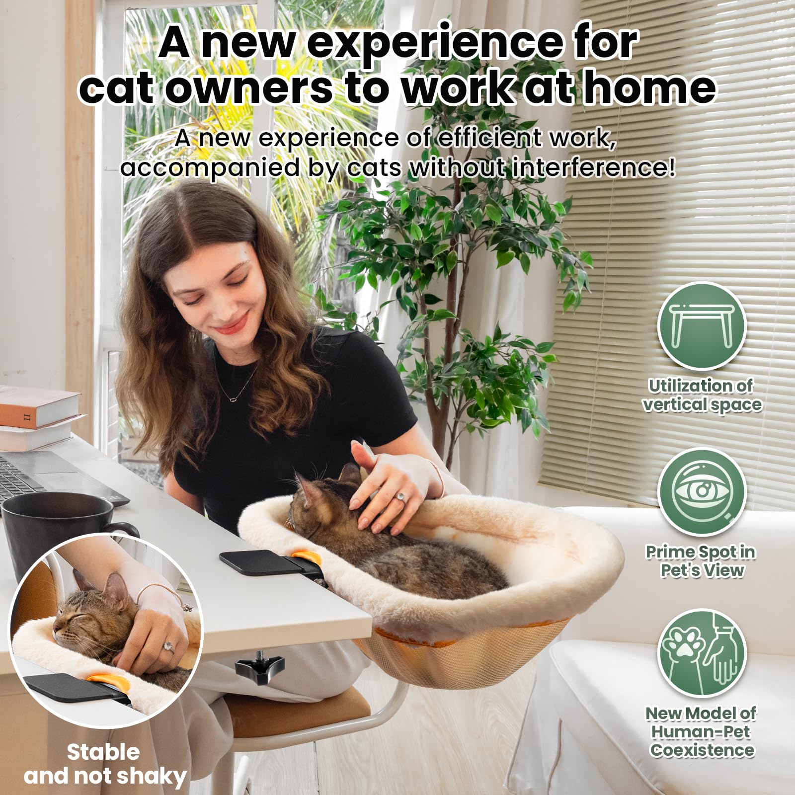 JUNSPOW lit-chat design creux favorisant sommeil sûr et profond.