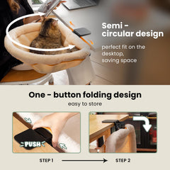 JUNSPOW lit-chat pelage synthétique doux procure chaleur.