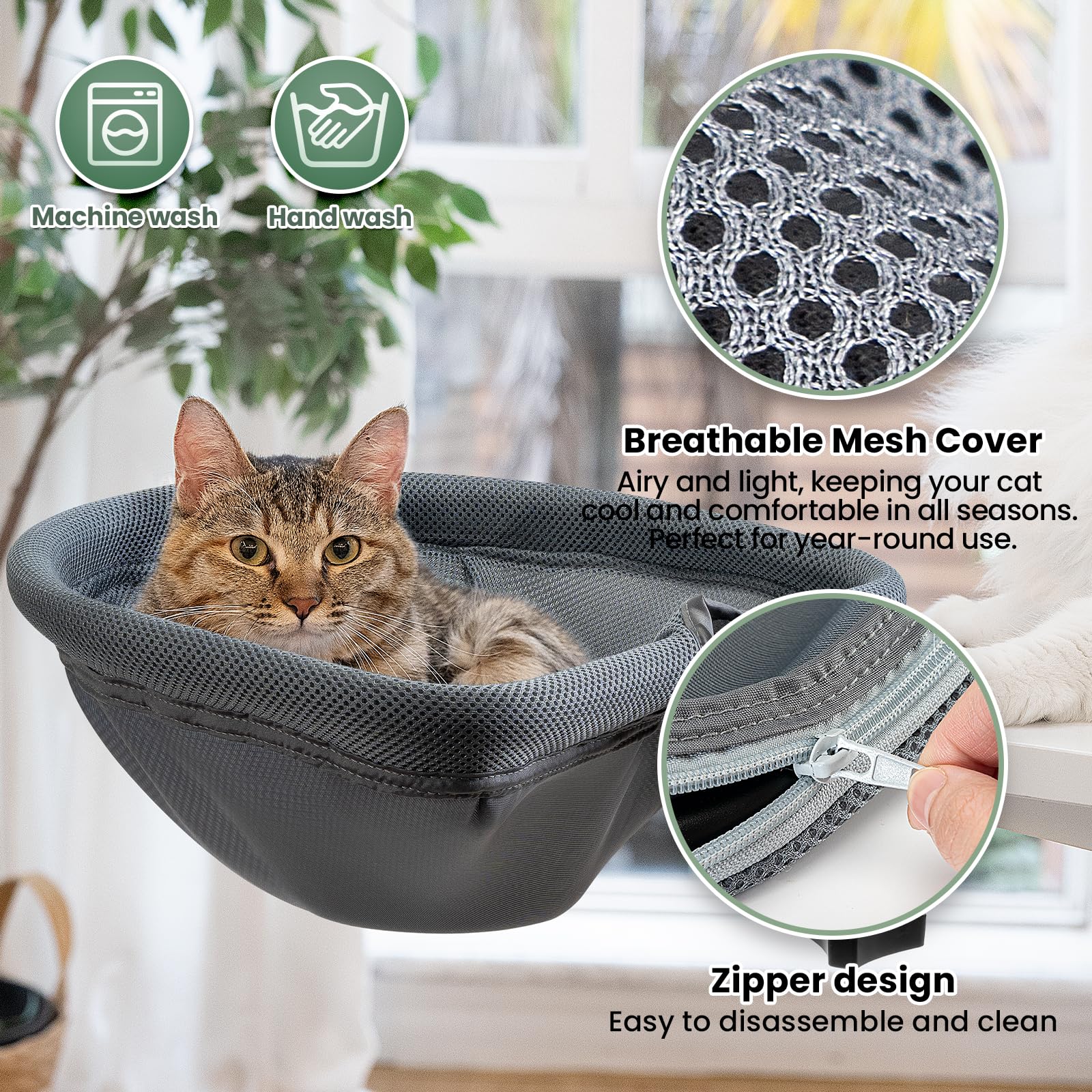 JUNSPOW lit-bureau-chat-supporte jusqu-a-40-livres