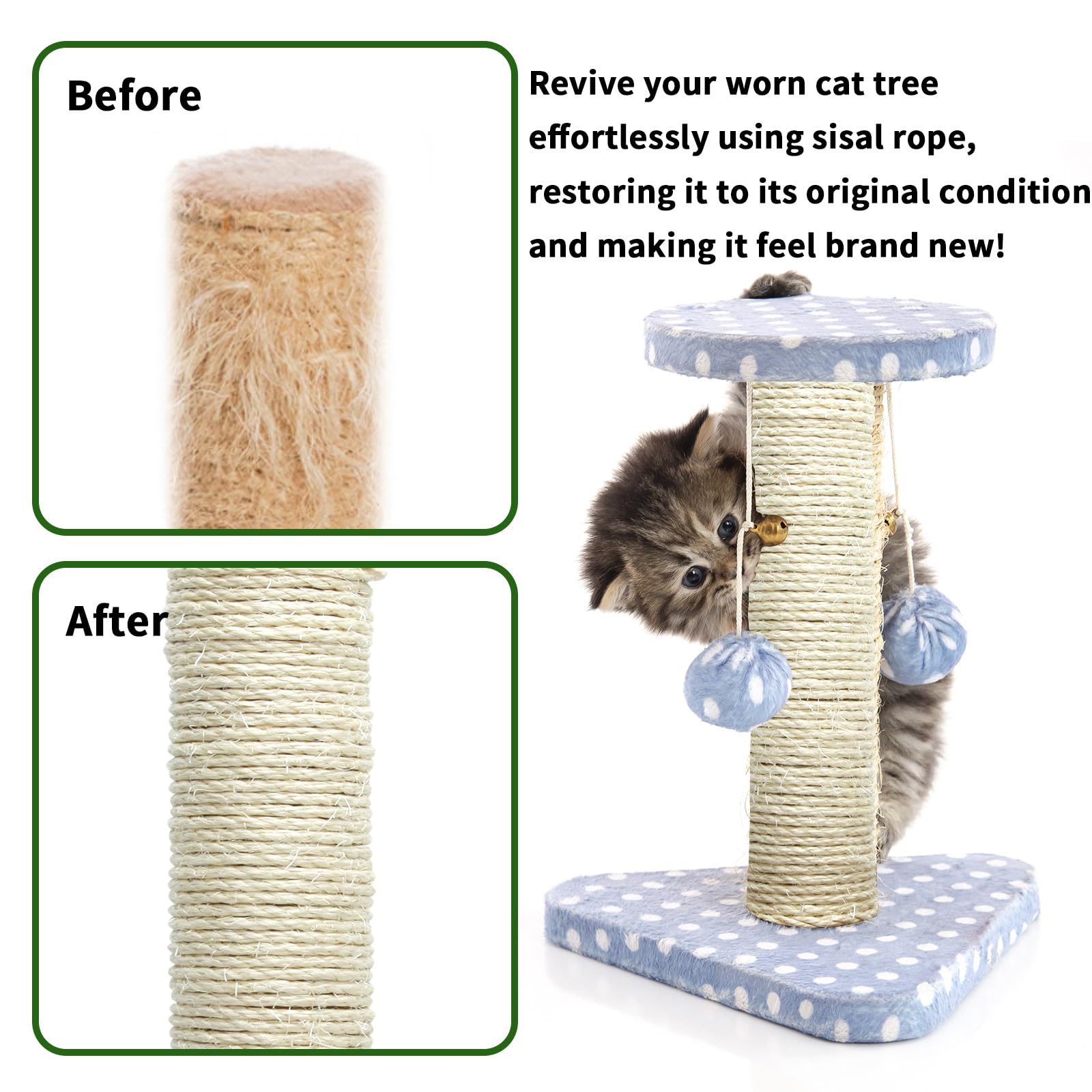 Juomid corde sisal—matière naturelle pour bricolage félin durable.