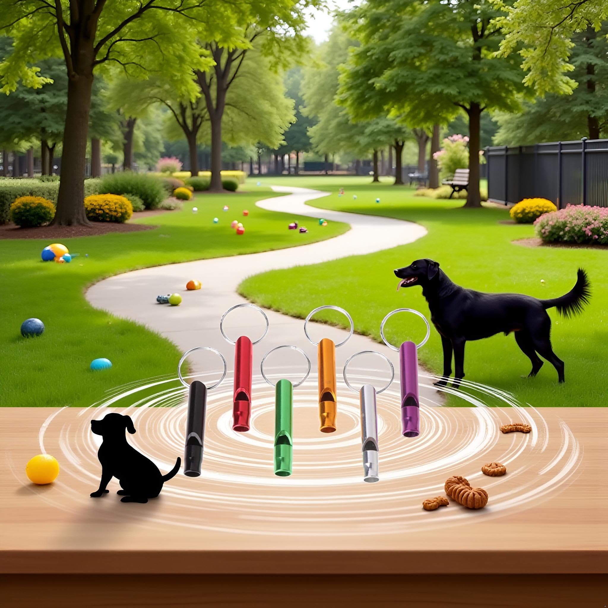 Sifflet Juroicessry pour attirer l'attention du chien et maintenir le contrôle.