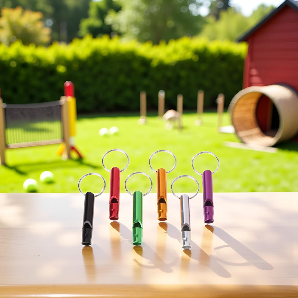 Ensemble de sifflets Juroicessry, étui compact pour déplacements faciles.