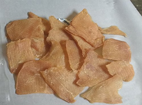 Just Jerky Treats, tranches de poulet séchées en gros plan, goût apprécié par les chiens