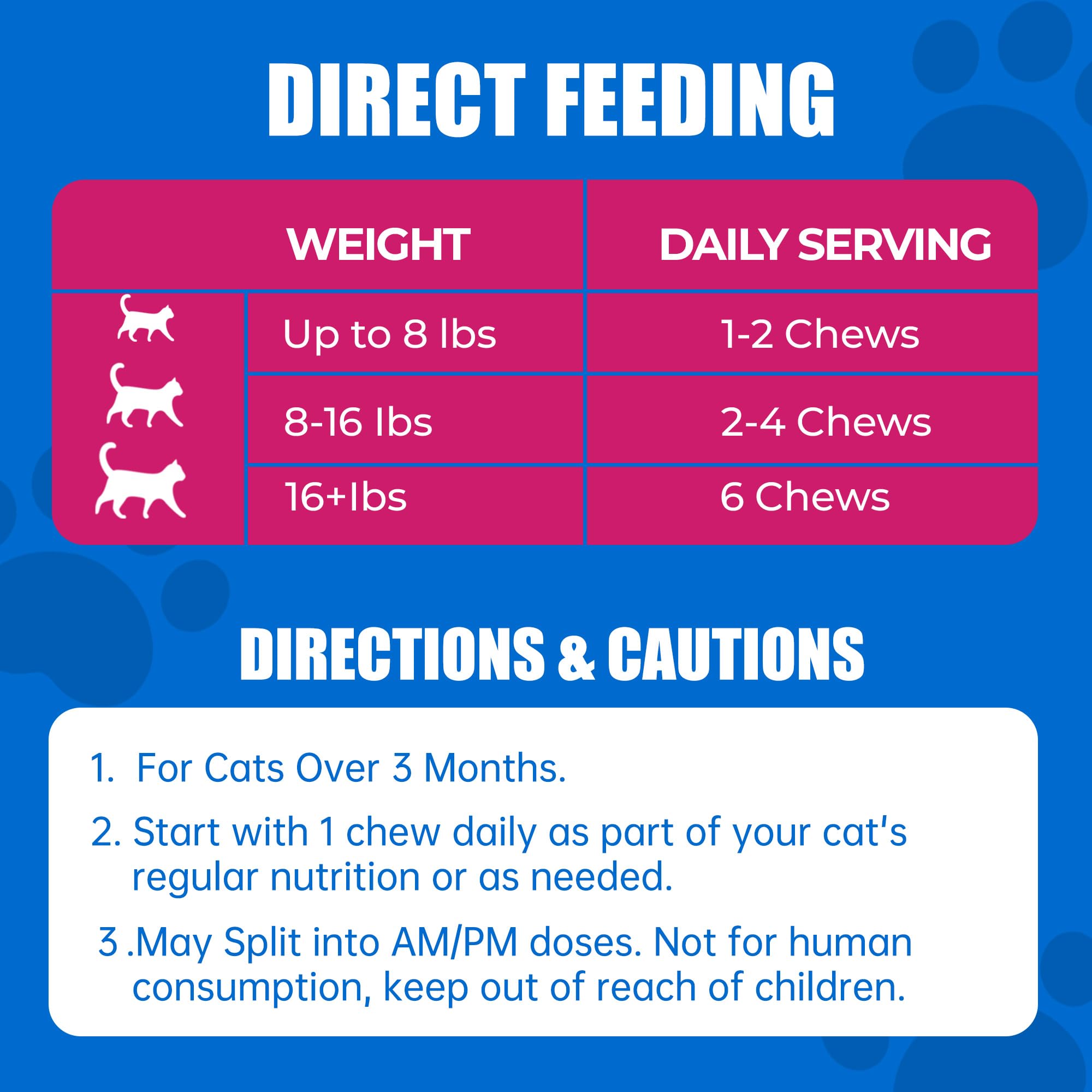 Just Try 23 en 1 Taurine pour chats : sodium hyaluronate pour le confort des articulations.