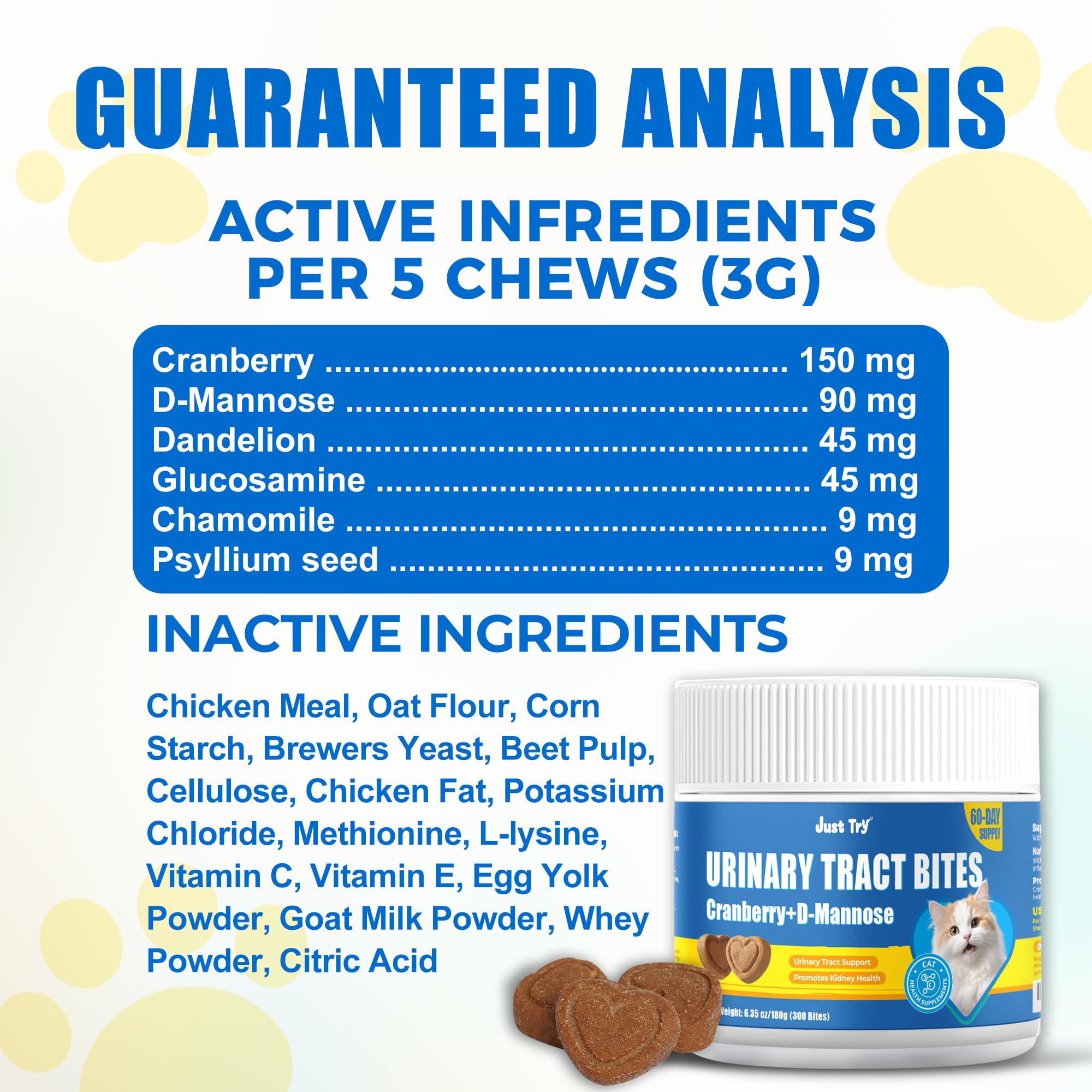 Just Try 300 Bites: dose quotidienne précise pour le bien-être urinaire.