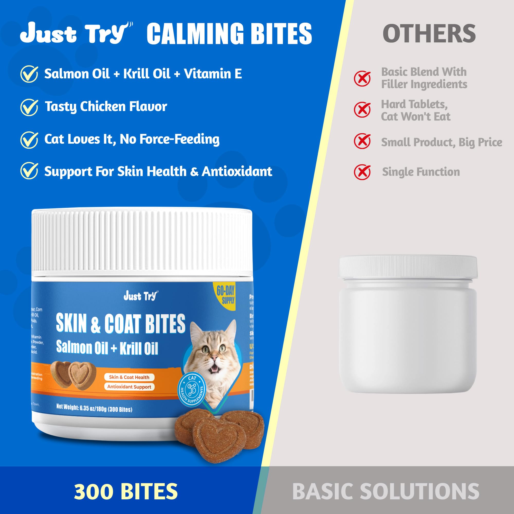 Just Try 300 Bites – texture croquante facilitant l’administration.