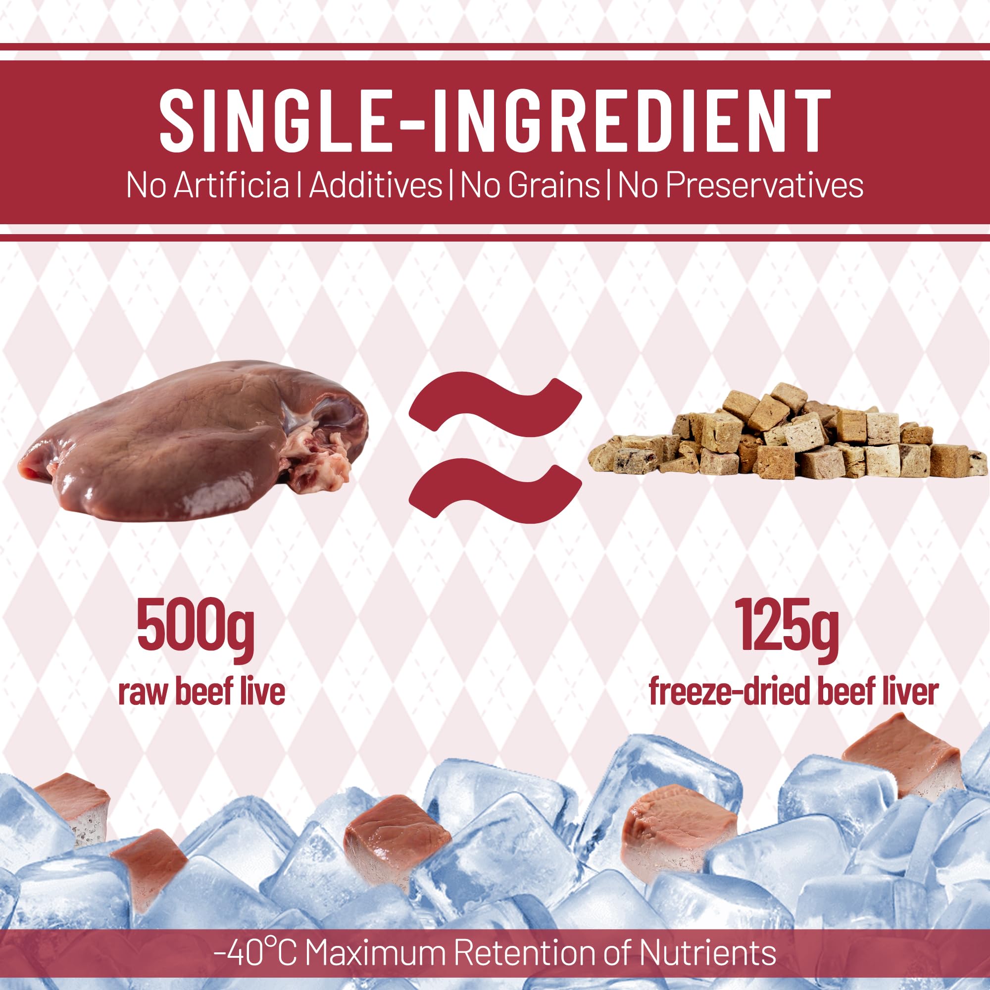 Just Try foie-boeuf ingrédients uniques, 100% naturel et sans additifs.