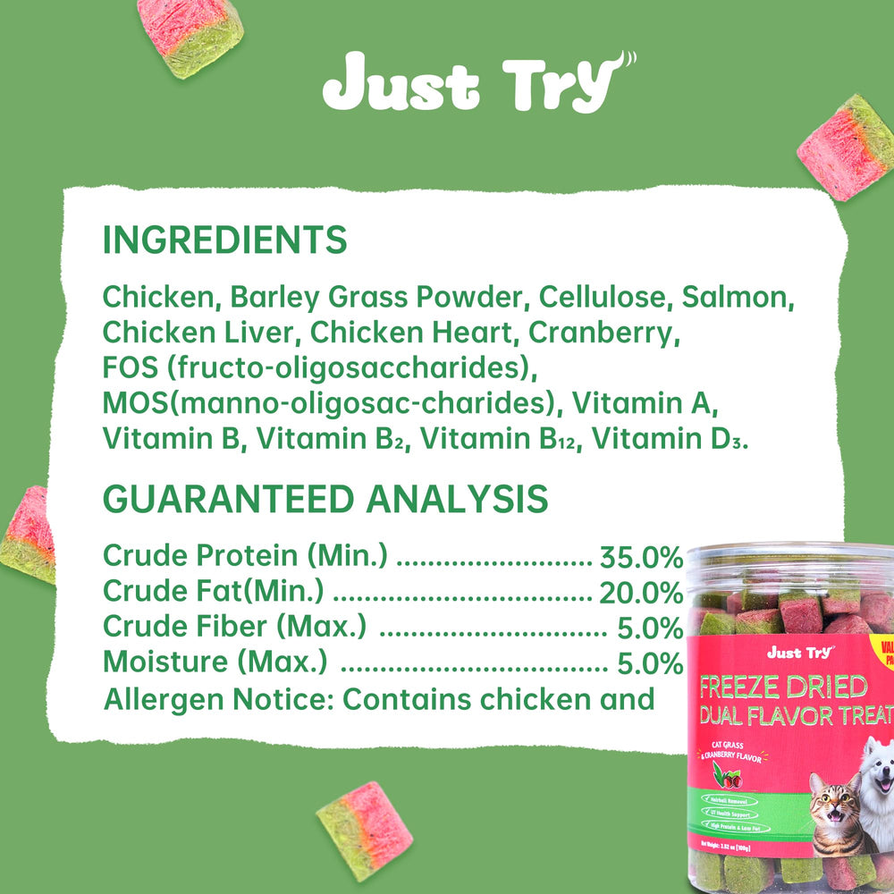 Just Try – herbe à chat intégrée favorisant une digestion naturelle.