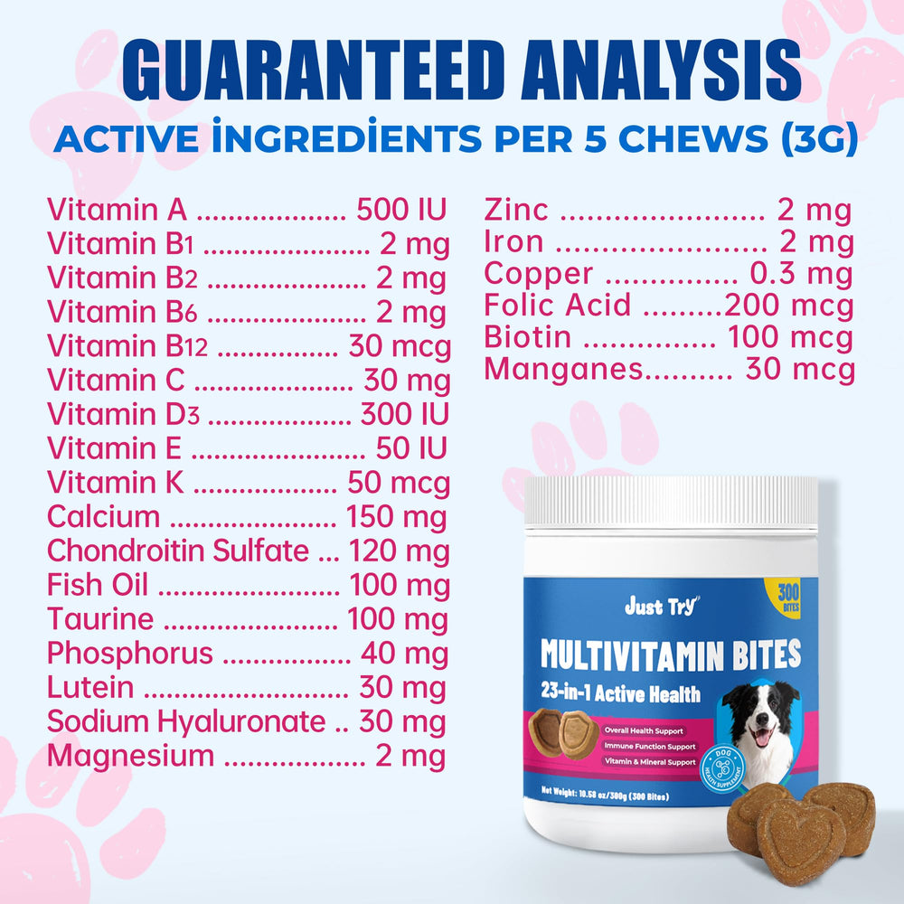 Just Try vitamine A et taurine yeux chien.