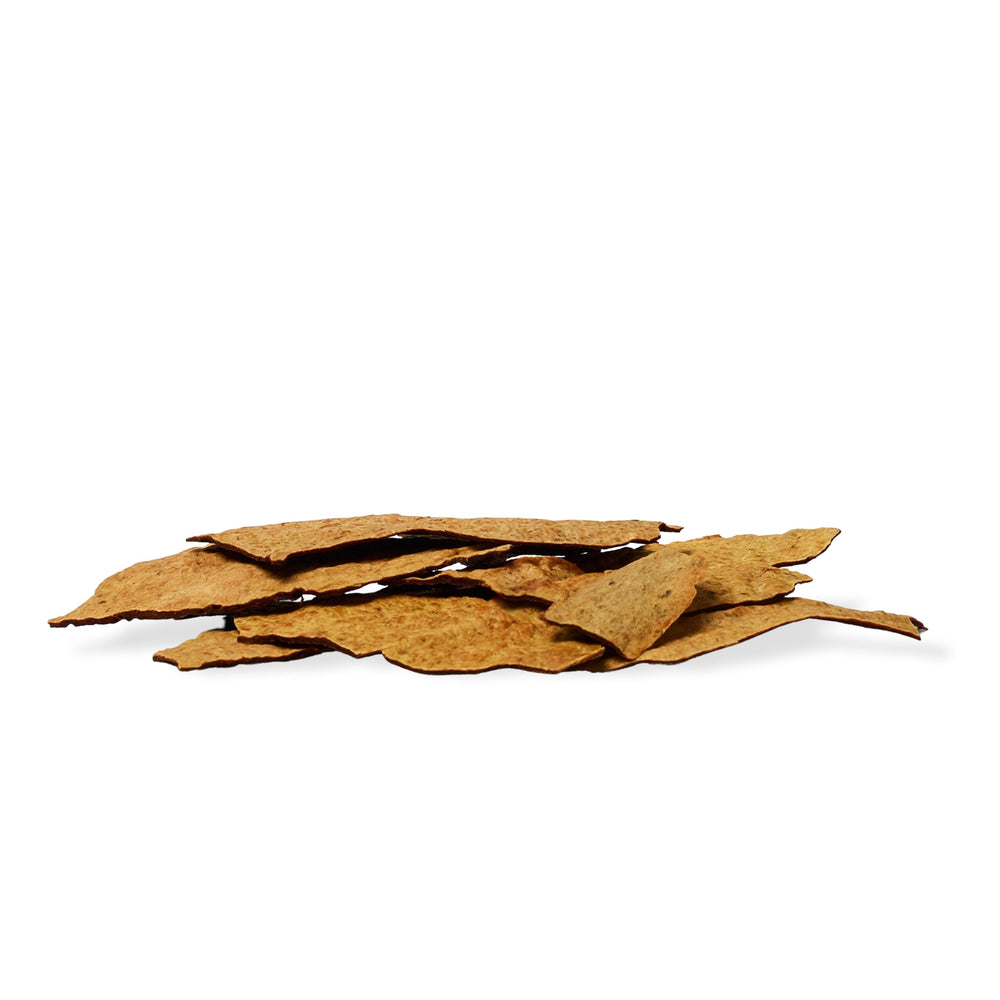JustFoodForDogs Chicken Apple Bark morceaux faciles à portionner pour l'entraînement.