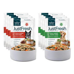 JustFoodForDogs JustFresh – pochette refermable 12oz, pratique pour stocker et servir rapidement