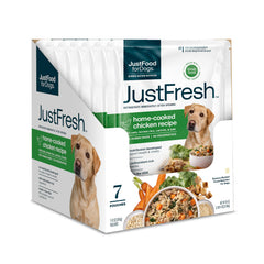 JustFoodForDogs JustFresh-sachet-poulet-frais: repas frais pratique pour le quotidien.