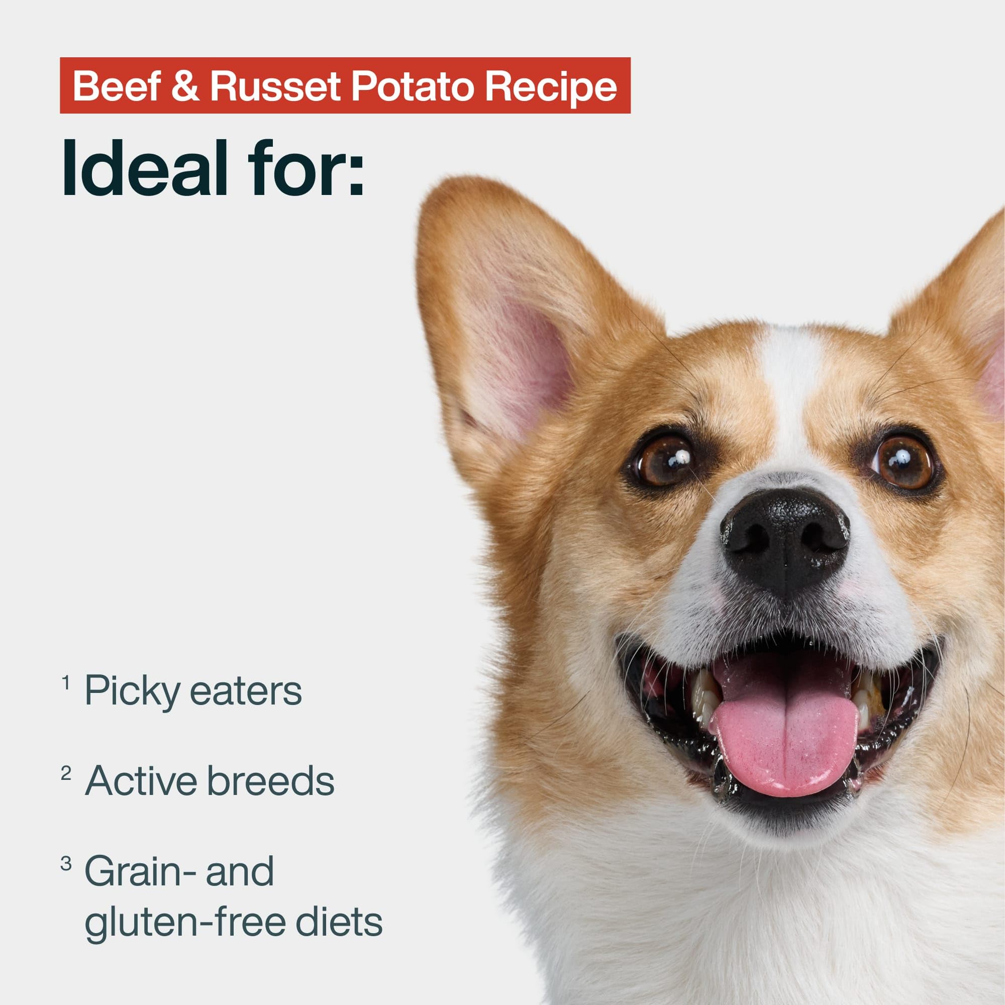 JustFoodForDogs boeuf-patates, portion équilibrée pour repas complet