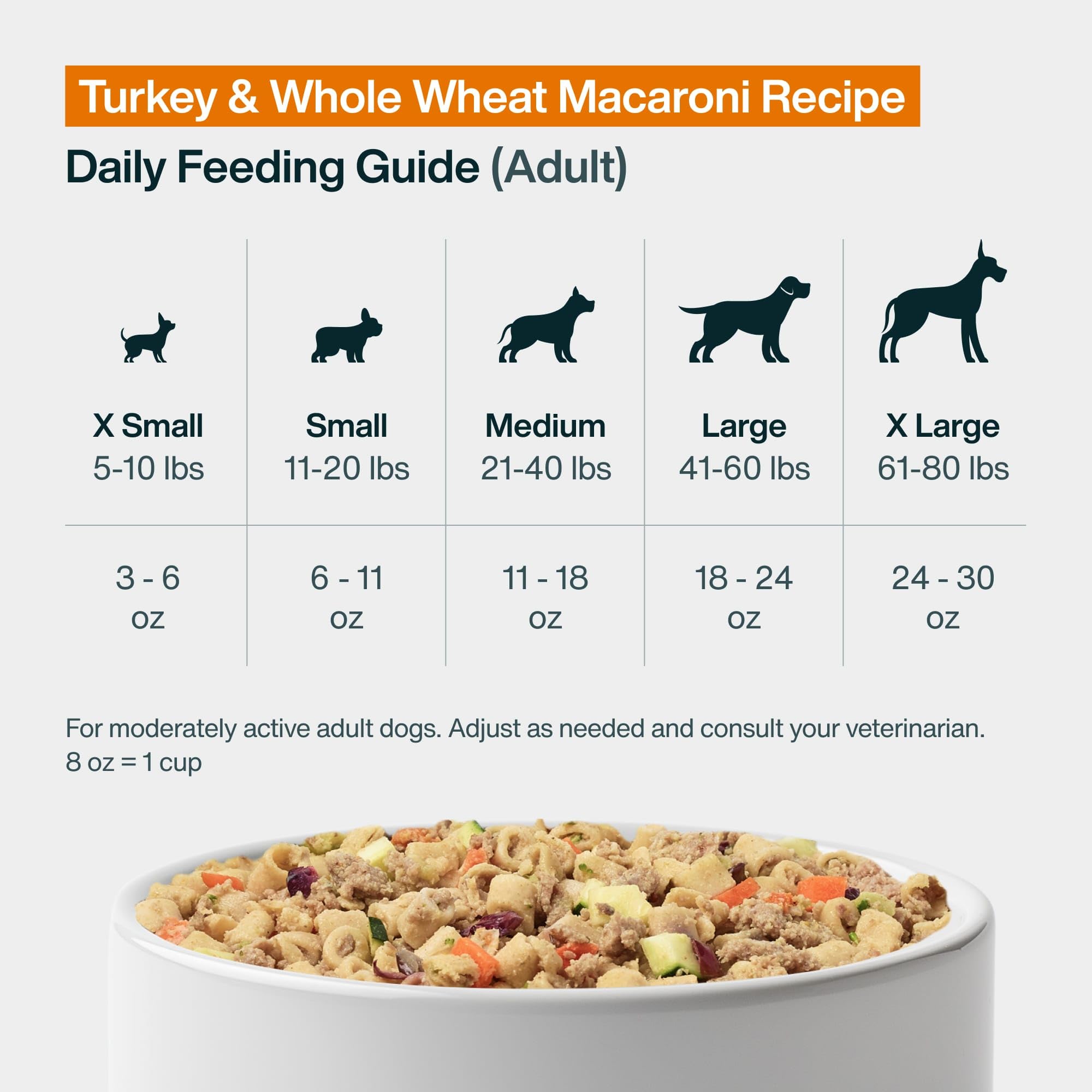 JustFoodForDogs Panier Frais Dinde et Macaroni Complet, option économique et pratique.