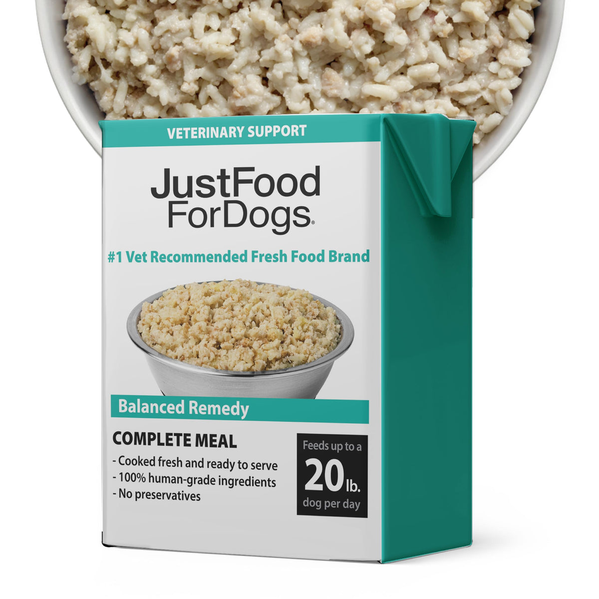JustFoodForDogs Pantry Fresh emballage Tetra Pak, stockage long terme
