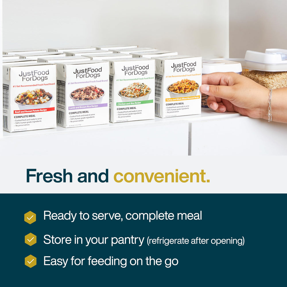 JustFoodForDogs Pantry Fresh odeur appétissante pendant le repas