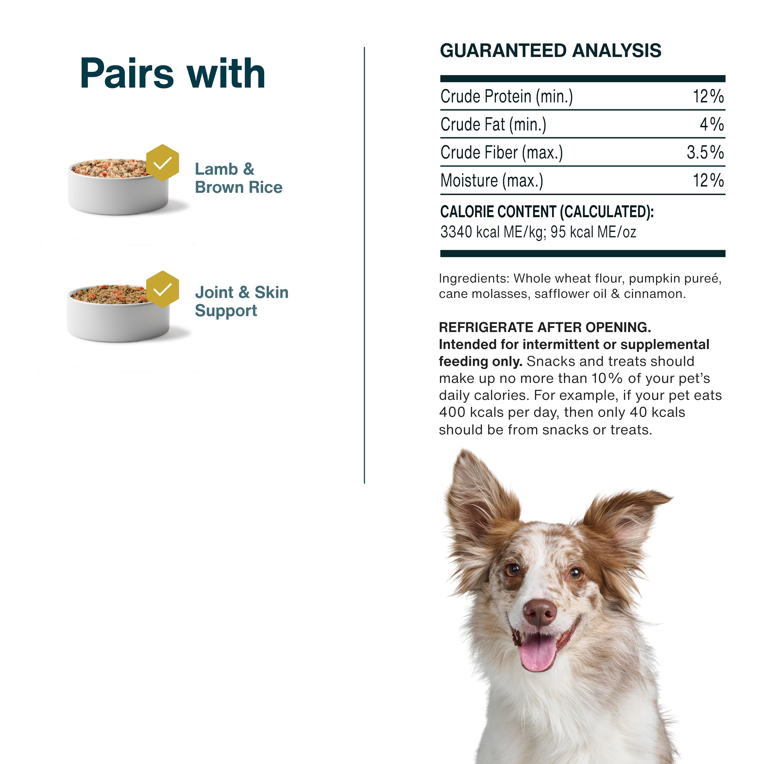 Sans additifs citrouille JustFoodForDogs, friandise naturelle pour chiens sensibles.