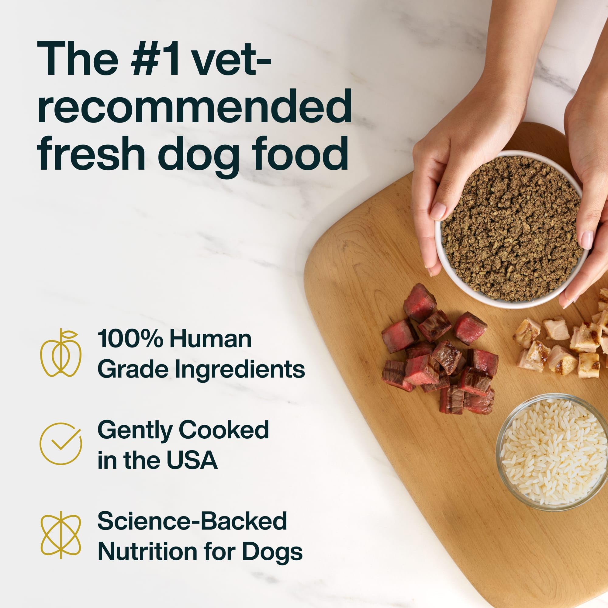JustFoodForDogs Vet RX, equipe veterinaire specialisee support nutritionnel.