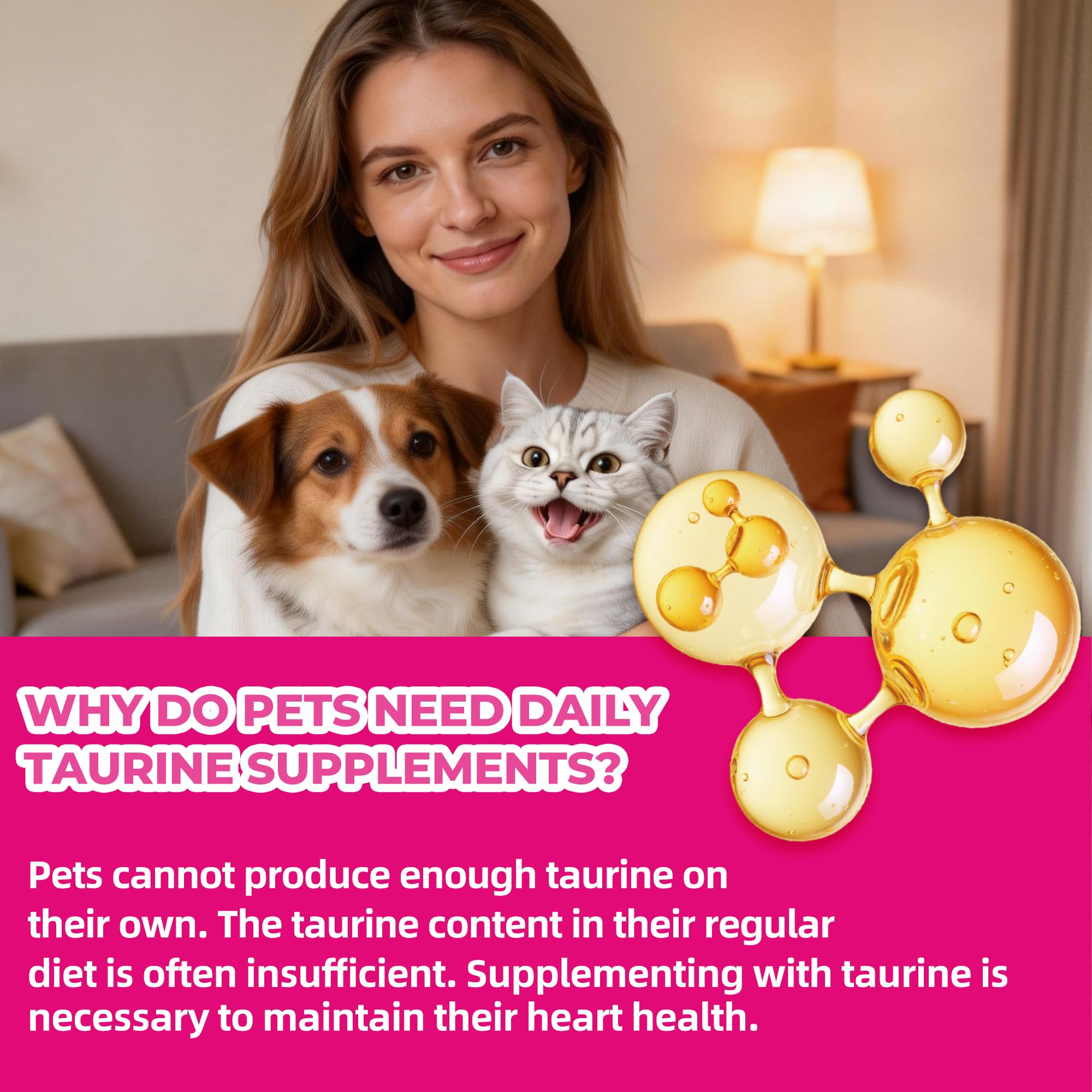 Just Try Taurine CoQ10: saveur poulet irrésistible pour chiens et chats.