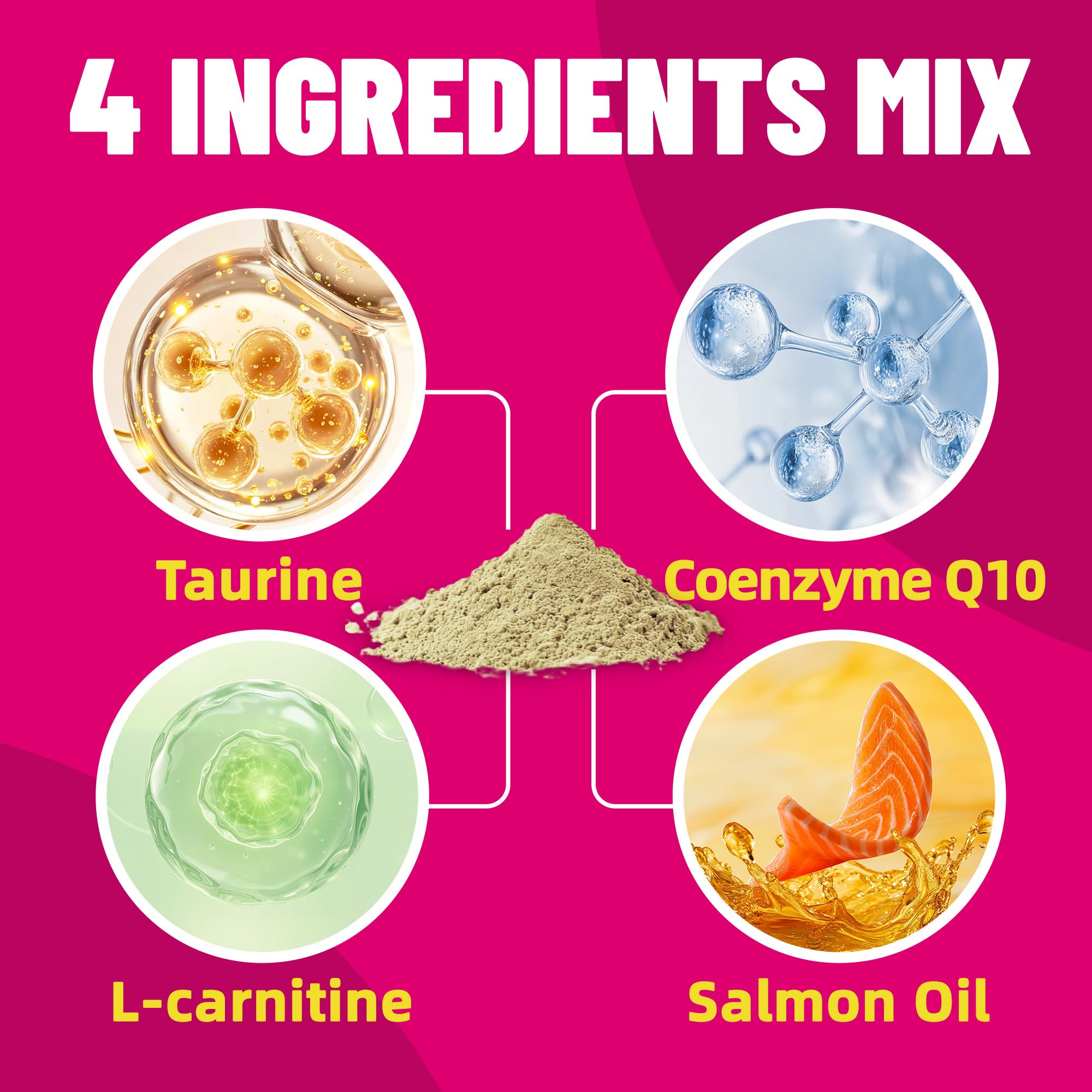 Just Try Taurine CoQ10: peau et poil sains grâce aux oméga-3.